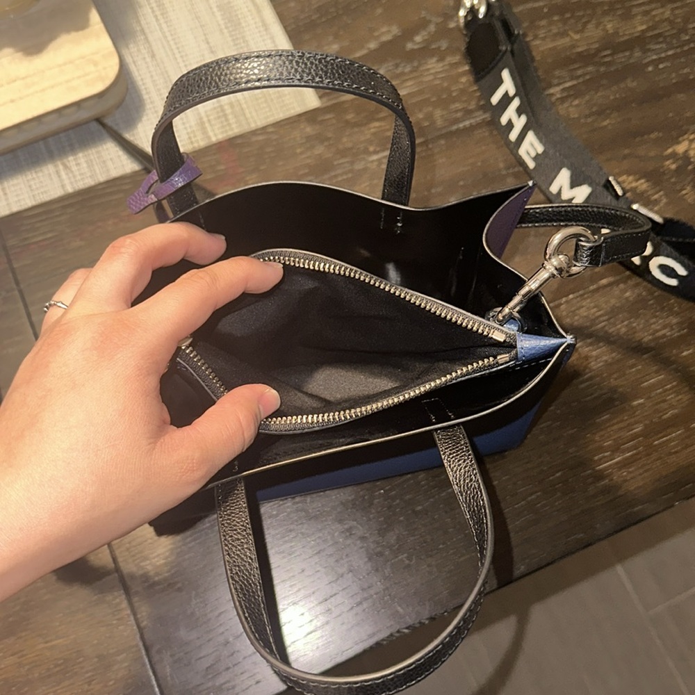 Marc Jacobs Mini Grind Colorblock Leather Tote With Additional Strap - Picture 6 of 6